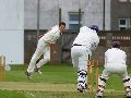 Graeme Quinn bowling to Gordon Drummond